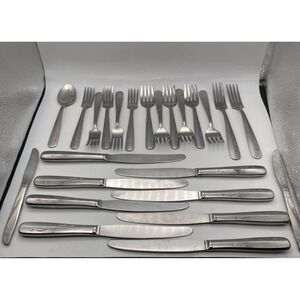 Vintage MCM 24 Piece Star Time By Imperial International Flatware Starburst USA